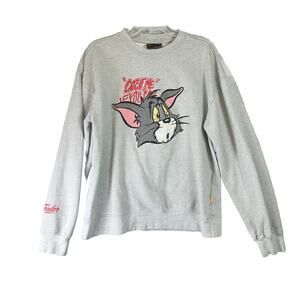 Tom And Jerry X Tealer Sweatshirt Womens M Long Sleeve‎ Pullover Skater Grunge